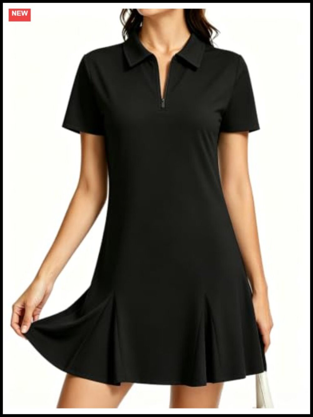 Women's Sleeveless Golf Dress with Shorts & Pockets, Polyester Spandex